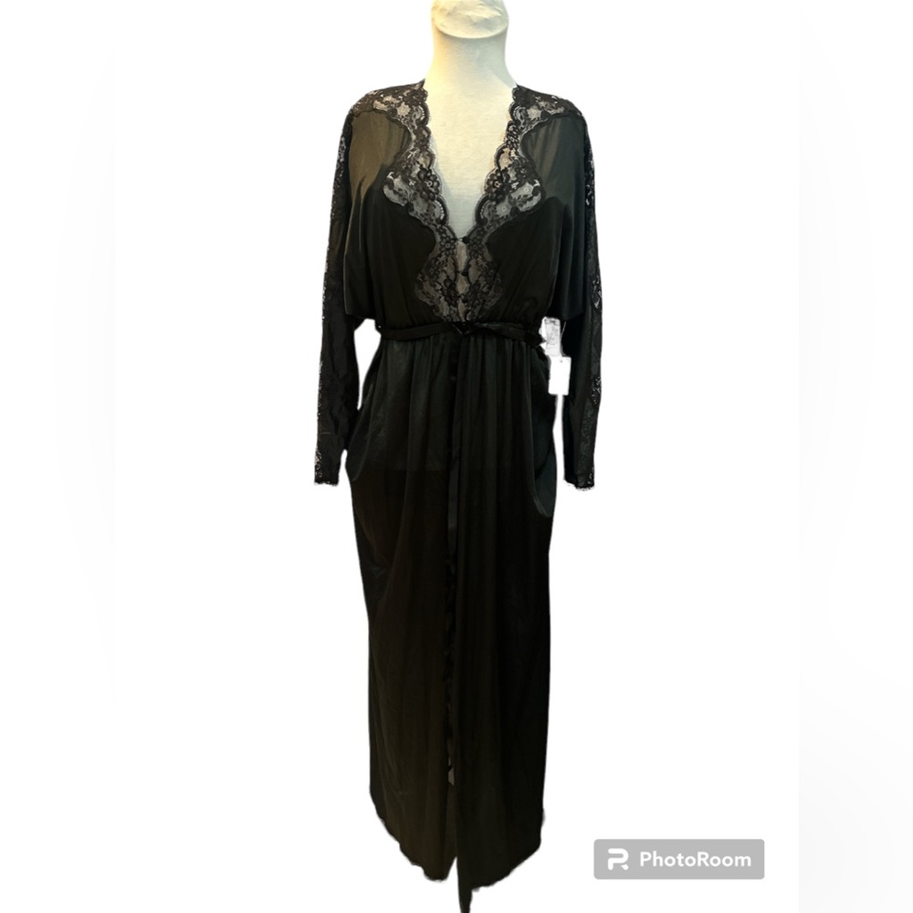 La Femme Vanity Fair Vintage Nightgown Robe Dolman Sleeve Rare size 32